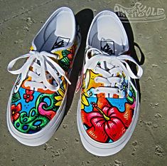 Hand Painted Vans, Skateboard Style, Painted Vans, Custom Shoes Diy