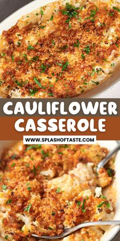 This Cauliflower Casserole is a healthy recipe that's both packed with flavor and textures. Baked in the oven, this nutritious side dish can be perfect for family gatherings, weeknight dinners, or a cozy get-together with friends. Whether you're preparing for a festive holiday meal or a casual family dinner, this make-ahead dish is sure to be a hit! Pin this recipe for your next meal and enjoy a stress-free meal that’s a staple on your table.