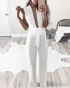 4s7b7z78hb4 White Jumpsuits, Sleeveless Romper Jumpsuits, Slim Jumpsuit, Solid Color Jumpsuits, Shorts Romper, Designer Jumpsuits, Jumpsuit Party, White Romper, Simply Chic