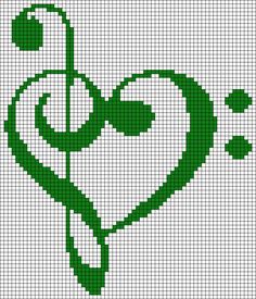 a cross stitch pattern with a heart and flower