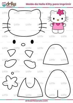 hello kitty paper crafting templates