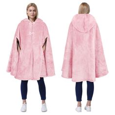 For most occasions, this hooded cape is your ideal choice. With flat shoes, boots, sports shoes, both casual and fashionable, you will get a lot of compliments. One size fits most people, solid colors are versatile, everyone can wear a unique style. Can be worn like sweaters, take the place of jackets and coats. Take it wherever you need it. Spacious cape for adults and teens. It is a good gift for Christmas, Thanksgiving, birthday, Mother's Day. Fleece Poncho, Cloak Coat, Gift Idea For Mom, Blanket Poncho, Womens Poncho, Hooded Poncho, Hooded Cloak, Capes For Women, Flannel Tops