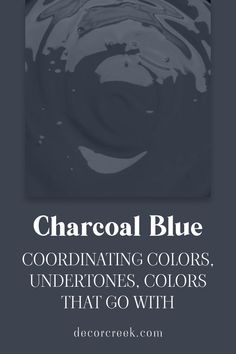 Charcoal Blue SW-2739 by Sherwin-Williams | Coordinating Colors, Undertones Accent Wall Paint Colors, Sherwin Williams Blue, Blue Kitchen Walls, Blue Grey Walls, Charcoal Walls, Grey Accent Wall, Blue Accent Walls