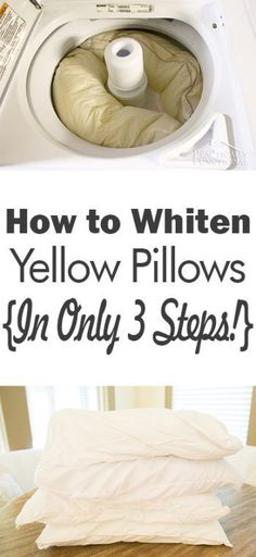 how to whiten yellow pillows in only 3 steps - step by step instructions on how to use them