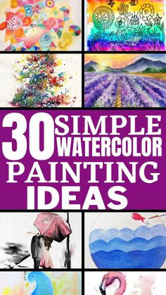 All these simple watercolor paintings are great for beginners. If you're a beginner and don't have any idea how to paint then you're in the right place. These watercolor paintings are very simple and you'll just love them. Easy Watercolor Pictures To Paint, Beginner Painting Ideas Easy Simple Watercolor, Basic Watercolor Painting For Beginners, Simple Watercolor Paintings For Beginners Ideas, Easy Watercolor Paintings For Beginners Simple, Watercolor Art For Beginners Simple Easy, Love Watercolor Paintings, Easy Watercolor Ideas For Beginners, Simple Watercolor Ideas For Beginners