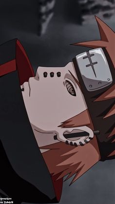 an anime character with glasses and a cross on his forehead, staring into the distance