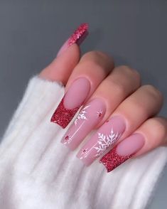 Nails Art, Nails Design, Ungie Ideas Nail Noel, Brulee Recipe, December Nails, Nagellack Trends, Red Christmas Nails, Nail Art Gel, Cute Christmas Nails, Christmas Nails Easy