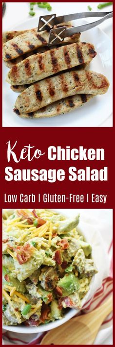 keto chicken sausage salad with low carb and gluten - free i easy