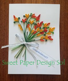 a handmade greeting card with flowers on it