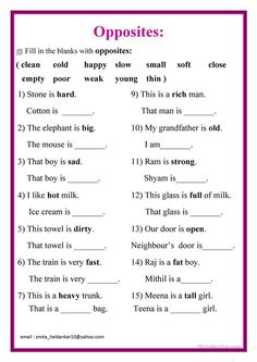 opposites and opposites worksheet for kids with pictures on the front page