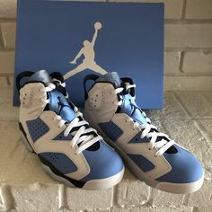 This Is A Pair Of New Jordan 6 Retro Unc Blue Men’s Size 8 Or Women’s Size 9.5 Shoes. Shoes Will Come In Their Original Box. These Have Never Been Worn. Please Check Out The Pics. Thanks. Classic Blue Sneakers With Perforated Toe Box, Classic Blue Basketball Shoes For Sports, Classic Blue Basketball Shoes, Light Blue Leather Basketball Shoes For Sports, Sporty Blue Basketball Shoes With Perforated Toe Box, Classic Blue Low-top Custom Sneakers, Blue Lace-up Basketball Shoes With Perforated Toe Box, Blue Low-top Leather Jordan Shoes, Blue Leather Basketball Shoes With Rubber Sole