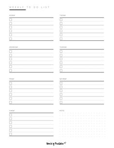 a printable to do list with the words hello dot list written in black and white