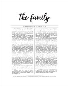 the family magazine cover with black and white lettering