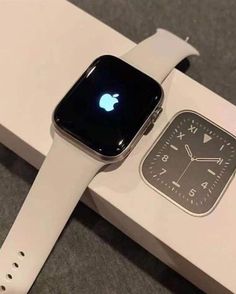 an apple watch is sitting in the box