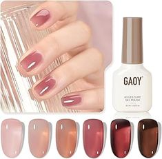 17 Trendy Chrome Nail Ideas for Fall 2023 - thepinkgoose.com Sheer Gel Polish, Jelly Gel Nail Polish, Jelly Nail Polish, Gel Nail Set, Jelly Nail, Nail Polish Gel, Valentine Nail Art, Manicure Gel, Nail Products