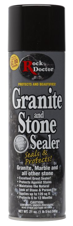 rock doctor granite and stone sealer, 32oz canisters pack of 2