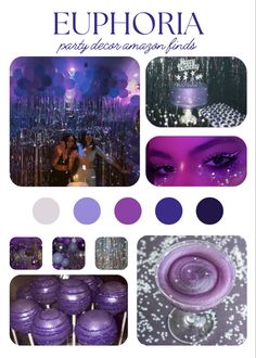 purple is the new black in euphora's party decorations and decor ideas