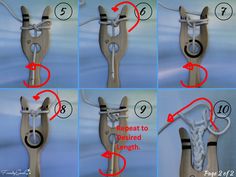 the instructions for how to tie a string on a bicycle handlebars are shown