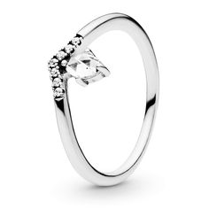 PRICES MAY VARY. Authentic PANDORA Ring, Comes with Original PANDORA Packaging (Packaging type may vary) Size: EUR-50, US-5 925 Sterling Silver Wishbone ring in sterling silver with 1 prong-set oval rose-cut clear cubic zirconia and 7 bead-set clear cubic zirconia Sweeping lines create a timeless wishbone ring in sterling silver, crowned with an oval rose-cut cubic zirconia. Stack it with another wishbone ring, worn in the opposite direction, to frame the stone. Sweeping lines create a timeless Wishbone Ring, Silver Ring For Women, Pandora Rings, Cubic Zirconia Rings, Stackable Ring, Pandora Jewelry, Ring For Women, Modern Jewelry, Womens Jewelry Rings