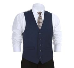 DESCRIPTION Our formal suit vest is made to give you the ideal balance between comfort and smart style. It is a wonderful choice for all seasons. DETAILS - Single Breasted - Front 5 buttons closure - Sleeveless - Dual welt pockets - Contrast back construction - Back buckle adjustment - Lined FABRIC & CARE - 65% Polyester / 35% Viscose - Dry Clean Only SIZE & FIT - True to size - Classic Fit We Carry Matching Jackets or Pants that you can purchase separately. You can send us a message or simply s Notch Lapel Suit With Vest For Work, Classic V-neck Suits For Semi-formal Occasions, Classic V-neck Semi-formal Suits, Classic Suits With Vest For Work, Business Vest With Single Button, Business Vest With Single Button Sleeveless, Business Sleeveless Vest With Single Button, Semi-formal Single Breasted Vest With Notch Lapel, Classic Fitted Vest For Office Wear