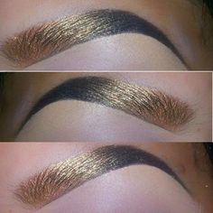 gold eyebrows Black Brows, Drag Make-up, Drag Makeup, Fantasy Makeup, Costume Makeup, Gorgeous Makeup, Love Makeup, Beautiful Makeup, Microblading