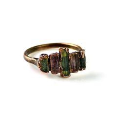 Exquisite Girls Fashion Natural Raw Multi Tourmaline Gemstone Electroplated Ring Earthy Rings, Raw Tourmaline Ring, Rough Stone Ring, Green Tourmaline Crystal, Multi Gemstone Bracelet, Pink Sapphire Ring Engagement, Green Tourmaline Ring, Gold Sapphire Ring, Multi Gemstone Ring