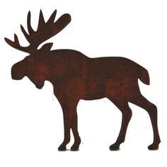 a moose is standing in front of a white background