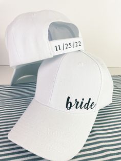 Wedding Baseball, Wedding Cricut, Bride Things, Bride Stuff, Couple Ideas, Bride Hat, Hat Base, White Bride, Bachelorette Trip