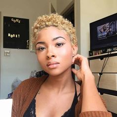 80 Cute Short Haircuts & Hairstyles for Black Women Blonde Twa, Libra Rising, Hair Black Women