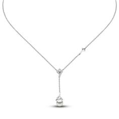 A lustrous freshwater cultured pearl dangles elegantly in this stunning women's pendant necklace 18K White Gold Diamond accents Freshwater cultured pearls The 17.5-inch cable chain secures in place with a lobster clasp. From the Yoko London collection Formal Dangle Drop Necklace In Fine Jewelry Style, Formal Drop Dangle Necklace In Fine Jewelry Style, Formal Fine Jewelry Dangle Drop Necklace, Luxury Diamond Necklace With Pearl Drop, Elegant Briolette Drop Necklace In White Gold, Elegant White Gold Briolette Drop Necklace, Elegant Lariat Necklace With Detachable Pendant For Formal Occasions, Elegant Formal Lariat Necklace With Detachable Pendant, Elegant Pendant Lariat Necklace For Formal Occasions