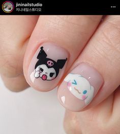 Nail Art For Kids, Anime Nails, Plaid Nails, Simple Gel Nails, Hello Kitty Nails, Really Cute Nails, Pretty Gel Nails, Soft Nails, Nails For Kids