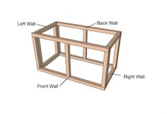 an image of a wooden box with parts labeled in the bottom and side sections on it