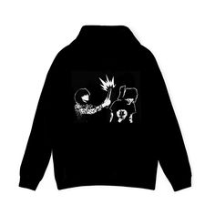 Cotton hoodie Hip Hop Hoodie For Winter Concerts, Hip Hop Hoodie For Concerts In Winter, Black Heavyweight Hoodie Sweatshirt, Black Heavyweight Hooded Sweatshirt, Black Heavyweight Hoodie For Winter, Black Alternative Hoodie With Graphic Print, Black Alternative Style Hoodie With Graphic Print, Winter Punk Hoodie For Concert, Alternative Black Hoodie For Concert