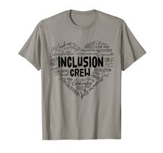 a gray t - shirt with the words inclusion creek written in it