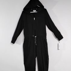 Calvin Klein New Women Hoodie Jumpsuit Jumper Pant Size L Adjustable Waist Black Stretch Relaxed Comfy Invbx009 Cuffed Pants, Drawstring And Elastic Waist, Full Zipper Front Closure, Comfort, Oversized. Calvin Klain Women's Loose Fit Causal Jumpsuit Overalls Jumpers Size L Side Pockets Pants Elastic Waist Perfect For Travel Approximate Measurements: - Shoulders 16" - Bust 21" Flat = 42" Across - Waist 18" Flat And 38" Across Elastic Waist, Stretch Material - Hips 25" Flat = 50" Across - In Seam Black Long Sleeve Athleisure Jumpsuits And Rompers, Casual Hooded Jumpsuits For Fall, Sporty Loungewear Jumpsuits And Rompers For Fall, Black Sporty Jumpsuits And Rompers For Loungewear, Sporty Fall Loungewear Jumpsuits And Rompers, Sporty Black Jumpsuits For Loungewear, Sporty Long Sleeve Jumpsuits And Rompers For Loungewear, Sporty Long Sleeve Jumpsuit For Loungewear, Athleisure Long Sleeve Jumpsuits For Loungewear