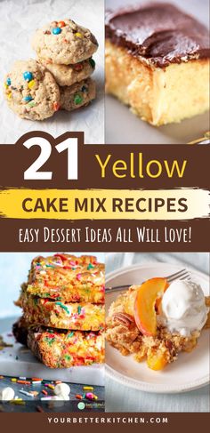 Turn a basic box of yellow cake mix into a variety of stunning desserts with these creative recipes. Explore how to make everything from soft cake mix cookies to a luscious lemon cobbler, perfect for any occasion. These ideas are not only easy but also budget-friendly, ensuring you can wow your guests without breaking the bank. How To Make Spice Cake From Yellow Cake, Butter Recipe Cake Mix Recipes, Yellow Cake Box Recipes, Yellow Cake Dessert Ideas, Dessert Made With Yellow Cake Mix Boxes, Yellow Box Cake Mix Recipes Ideas Easy, Yellow Cake Mix Recipes Boxed Easy, Boxed Vanilla Cake Mix Recipes