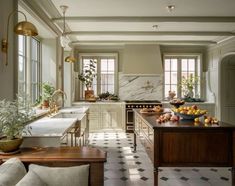 a kitchen filled with lots of counter top space