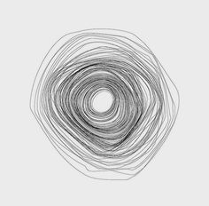 an abstract drawing with lines in the middle and one circle at the center, on a white background