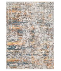 an abstract rug with various colors and patterns