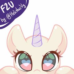 an image of a cute unicorn with big eyes