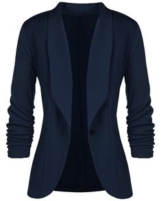 F00077286-506 Blazer Plus Size, Women Blazers, How To Fold Sleeves, Pleated Sleeves, Work Suits, Wool Blend Coat, Jeans Women, Work Office, Fitted Skirt