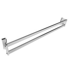 stainless steel towel rack with two bars on each side and one bar at the top