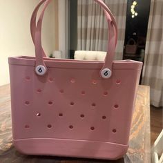 Large 14"W X 11.5"H X 5" Deep - Blush Color Brand New "B" Logos - Bogg Blush Color, Beach Bag, Pink Ladies, Blush, Pink, Logos