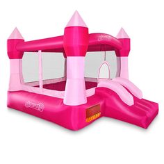 an inflatable princess jump castle with slide for sale on ebayn's website