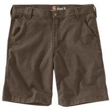 Rule the workday with Carhartt\u00ae Rugged Flex\u00ae Rigby Shorts. These rugged canvas shorts have a hint of stretch for a more flexible fit, plus handy features like a secure cell-phone pocket and reinforced, extra-durable front slash pockets. Comfortable yet durable, these Carhartt work shorts sit at the waist and give you plenty of room to move with a relaxed seat and thighs. Carhartt Rugged Flex Rigby Shorts for men are finished with sewn-on-seam, extra-strength belt loops. 8-oz., 98% cott Mens Rugged, Rugged Men, Mens Fashion Smart, Men Carhartt, Work Shorts, Mens Cargo, Swag Style, Mens Winter Fashion