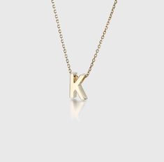 Personalize your style with our 14k Yellow Gold Initial Necklace featuring a custom Letter K pendant. Gold K Necklace, Gold Inspo, Letter K Necklace, K Pendant, Summer Hoodies, K Necklace, Gold Initial Necklace, Initial Necklace Gold, Letter K