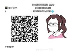 a woman with glasses and a qr code on her face, next to an image of