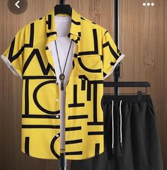 Mens Boutique, Shein Brasil, Outfit Korean, Drawstring Waist Shorts, Shirt Design Inspiration, Stylish Mens Outfits, Latest African Fashion Dresses, Brunch Outfit