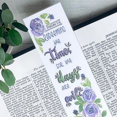 an open bible with flowers on it and the words, god's morning are times for days