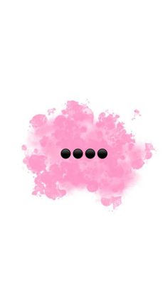 three black dots are in the middle of a pink cloud